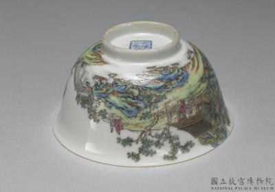 图片[3]-Bowl with landscape and figure in falangcai painted enamels, Qianlong reign (1736-1795), Qing dynasty-China Archive